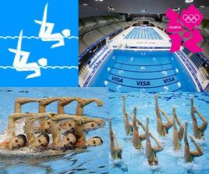 Puzzle de Natación sincronizada - Londres 2012 -