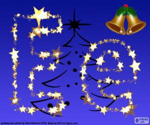 Puzzle de Navidad con la letra E