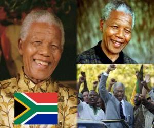 Puzzle de Nelson Mandela conocido en su país como Madiba, fue el primer presidente de Sudáfrica elegido democráticamente mediante sufragio universal.