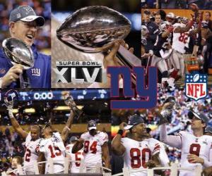 Puzzle de New York Giants campeón de la Super Bowl 2012
