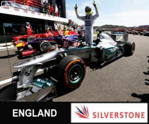 Puzzle de Nico Rosberg celebra su victoria en el Gran Premio de Gran Bretaña 2013