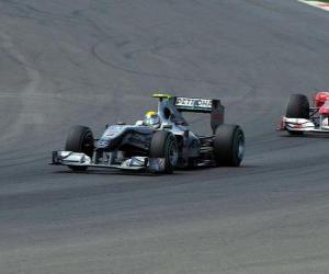 Puzzle de Nico Rosberg - Mercedes GP - Silverstone 2010