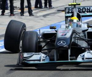 Puzzle de Nico Rosberg - Mercedes - Hungaroring, Gran Premio de Hungría 2010