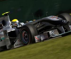 Puzzle de Nico Rosberg - Mercedes - Monza 2010
