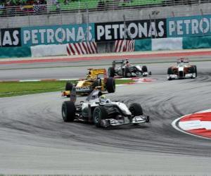 Puzzle de Nico Rosberg - Mercedes - Sepang 2010