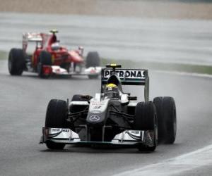 Puzzle de Nico Rosberg - Mercedes - Shanghai 2010