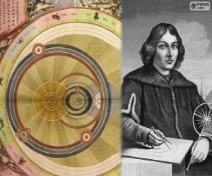 Puzzle de Nicolás Copérnico (1473 - 1543), astrónomo polaco que formuló la teoría heliocéntrica del Sistema Solar