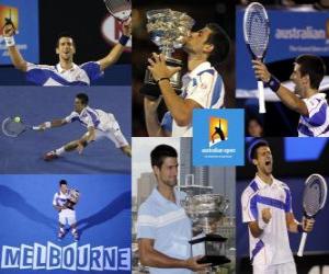 Puzzle de Novak Djokovic Campeón Open Australia 2011