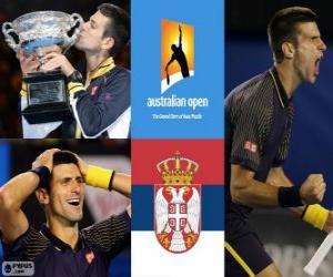 Puzzle de Novak Djokovic Campeón Open Australia 2013
