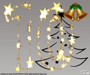 Puzzle de Número 10 de estrellas