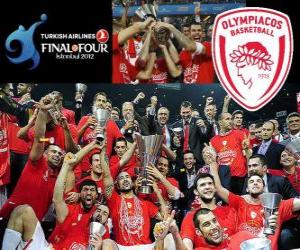 Puzzle de Olympiacos Pireo, campeón Euroliga Baloncesto 2012