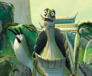 Puzzle de Oogway antiguo guerrero convertido en líder espiritual ha dedicado su vida a proteger a los seres pequeños y vulnerables.