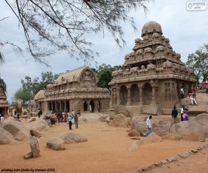 Puzzle de Pancha Rathas, India