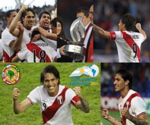 Puzzle de Paolo Guerrero máximo goleador Copa América 2011