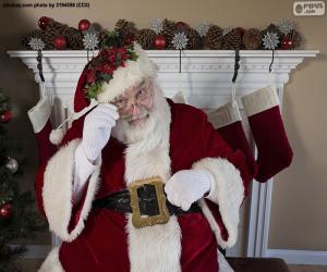 Puzzle de Papá Noel, chimenea