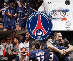 Puzzle de Paris Saint Germain, PSG, campeón de la Ligue 1 2012-2013, liga de fútbol de Francia