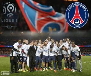 Puzzle de Paris Saint Germain, PSG, campeón de la Ligue 1 2013-2014, liga de fútbol de Francia