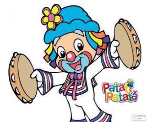 Puzzle de Patatí con dos panderetas