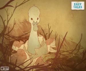 Puzzle de Patito feo rompe el huevo