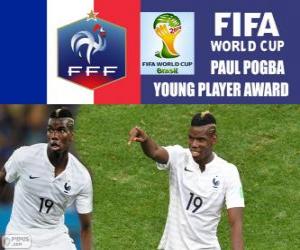 Puzzle de Paul Pogba, Premio jugador joven. Mundial de Fútbol Brasil 2014
