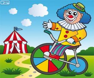 Puzzle de Payaso en bicicleta