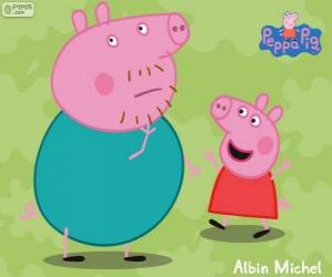 Puzzle de Peppa Pig con su padre