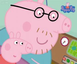 Puzzle de Peppa Pig y su padre