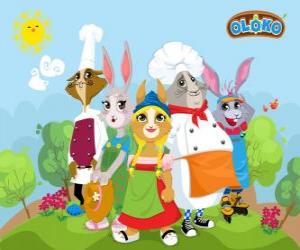 Puzzle de Personajes principales de Oloko