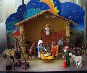 Puzzle de Pesebre, belén o nacimiento de Playmobil