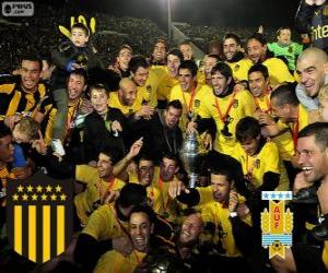Puzzle de Peñarol de Montevideo, campeón de la primera división de fútbol 2012-2013, Uruguay