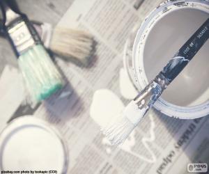 Puzzle de Pinceles y pintura