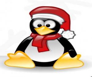 Puzzle de Pinguino disfrazado de Papá Noel