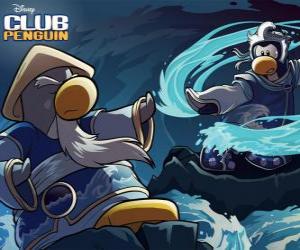 Puzzle de Pingüinos ninja, personajes del famoso Club Penguin