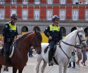 Puzzle de Policía Municipal a caballo, Madrid