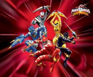Puzzle de Power Rangers Dino Trueno