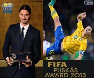Puzzle de Premio Puskás de la FIFA 2013 para Zlatan Ibrahimovic