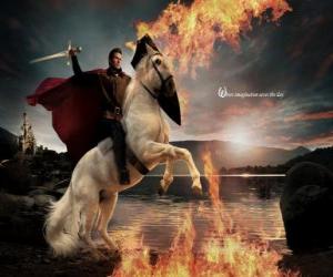 Puzzle de Príncipe montando a caballo