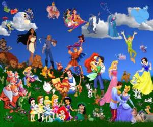 Puzzle de Príncipes y Princesas Disney