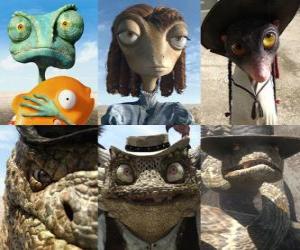 Puzzle de protagonistas principales en la película Rango