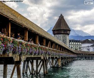 Puzzle de Puente de la capilla, Suiza