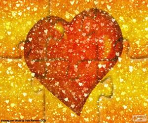 Puzzle de Puzzle de corazón rojo