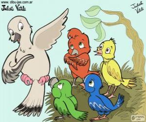 Puzzle de Pájaros de colores, Julieta Vitali