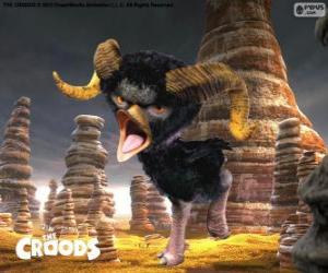 Puzzle de Ramu, un raro pájaro, un híbrido entre el carnero y el emú