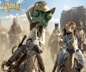 Puzzle de Rango y Beans en acción