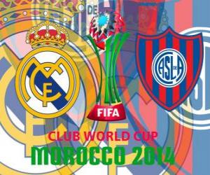 Puzzle de Real Madrid vs San Lorenzo. Final de Copa Mundial de Clubes de la FIFA 2014 Marruecos