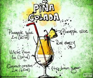Puzzle de Receta de Piña Colada