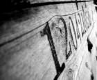 Números sobre madera