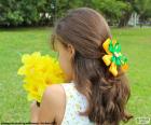 Niña con flores