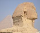 La Gran Esfinge de Giza y las pirámides al fondo, estos monumentos forman parte de la Necrópolis de Giza o Guiza
