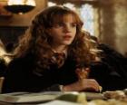 Hermione Granger, amiga de Harry, estudiando en la escuela